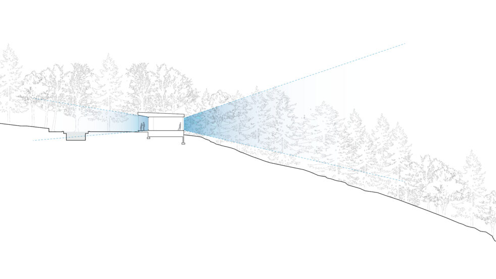 Section diagram of views from Connecticut House