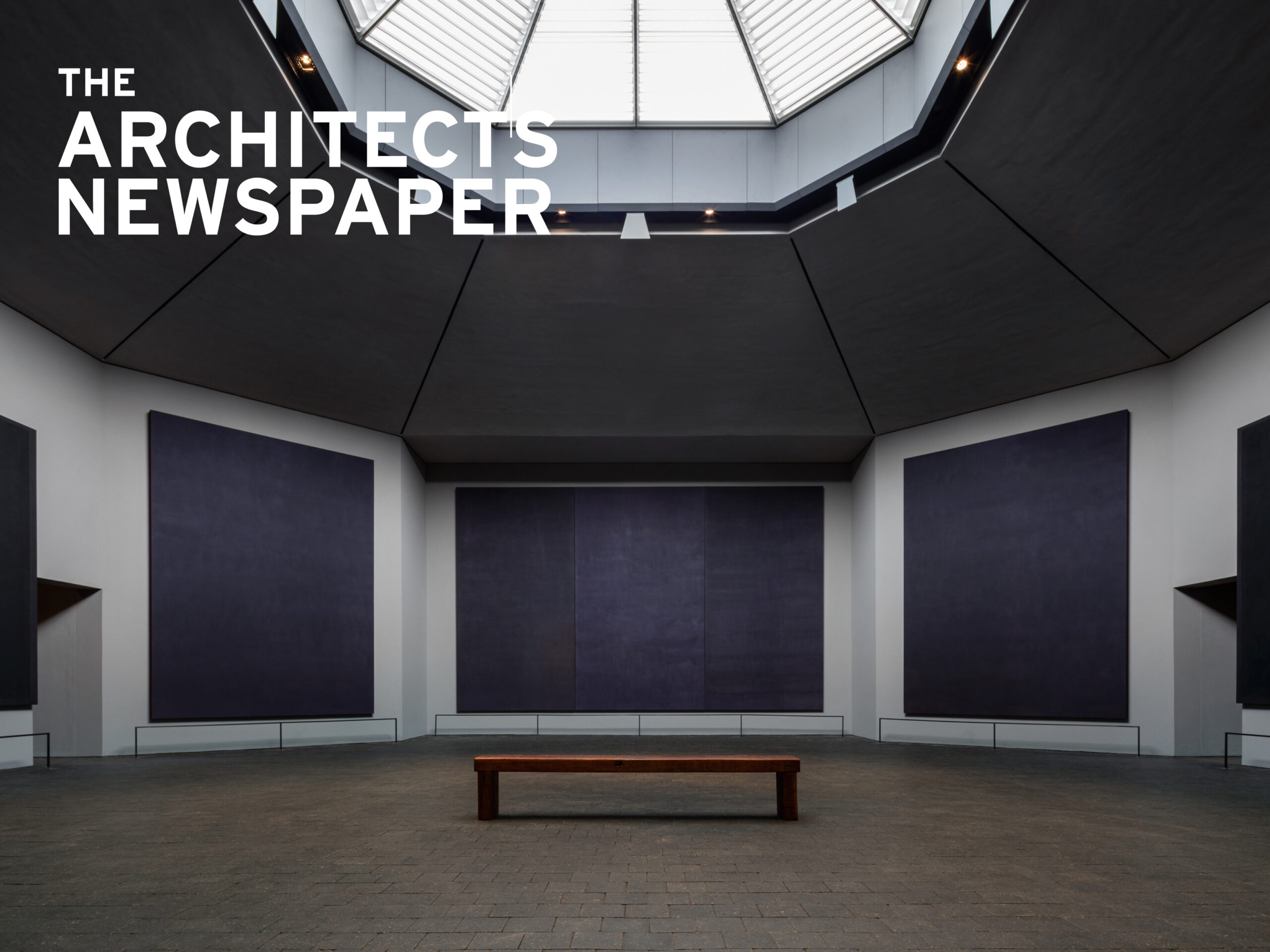 Photo of the interior of Rothko Chapel